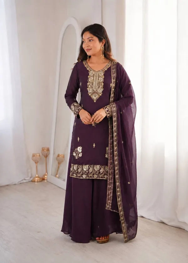 Deep_Purple_Embroidered_Straight_Kurta_with_Sharara_&_Dupatta_Set