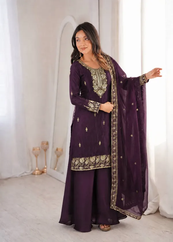 Deep_Purple_Embroidered_Straight_Kurta_with_Sharara_&_Dupatta_Set