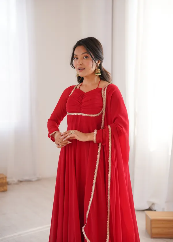 Elegance_Red_Georgette_Anarkali_Gown_with_Sequined_Lace_Border_Dupatta_Set