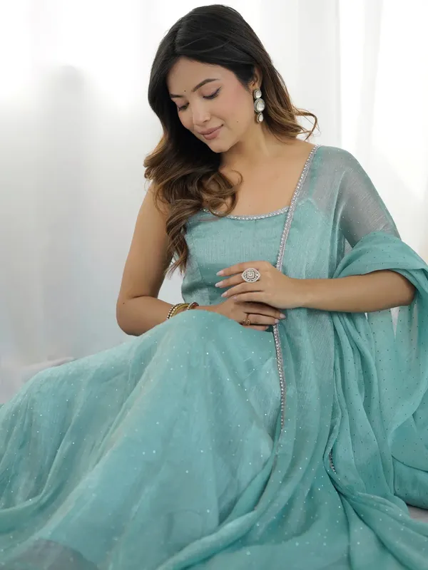 Elegant_Aqua_Blue_Embellished_Anarkali_Dress_with_Sheer_Dupatta