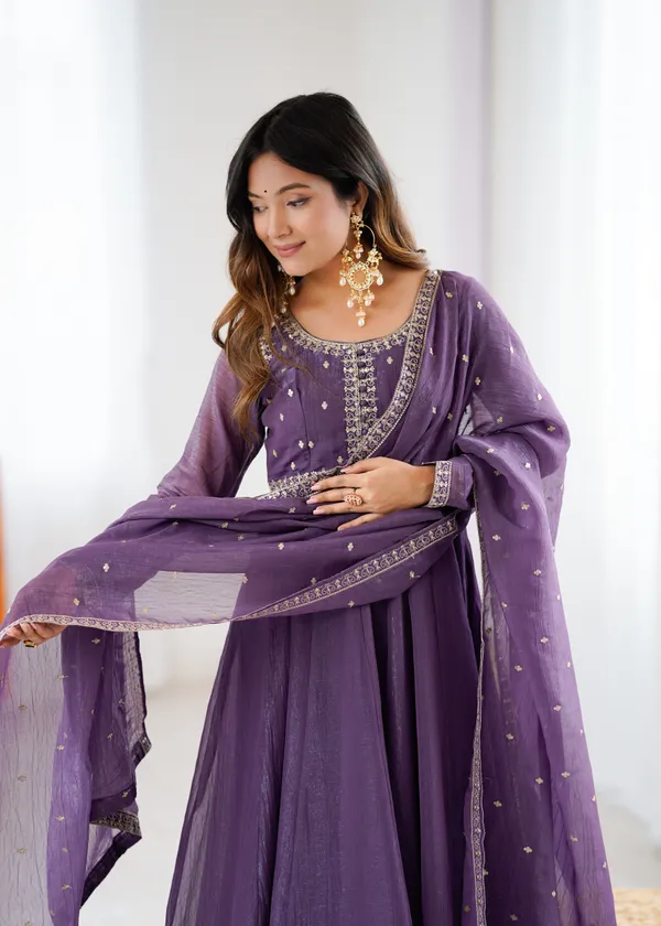 Elegant_Deep_Purple_Organza_Anarkali_Suit_Set_with_Embroidered_Work_&_Matching_Dupatta