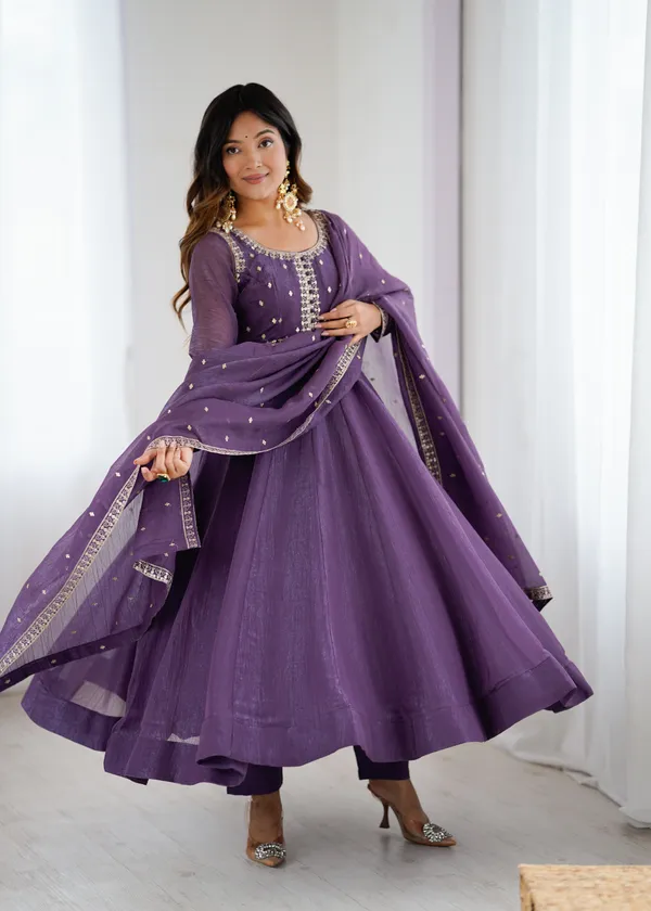 Elegant_Deep_Purple_Organza_Anarkali_Suit_Set_with_Embroidered_Work_&_Matching_Dupatta