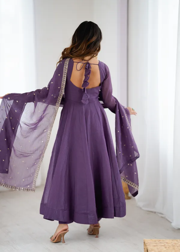 Elegant_Deep_Purple_Organza_Anarkali_Suit_Set_with_Embroidered_Work_&_Matching_Dupatta
