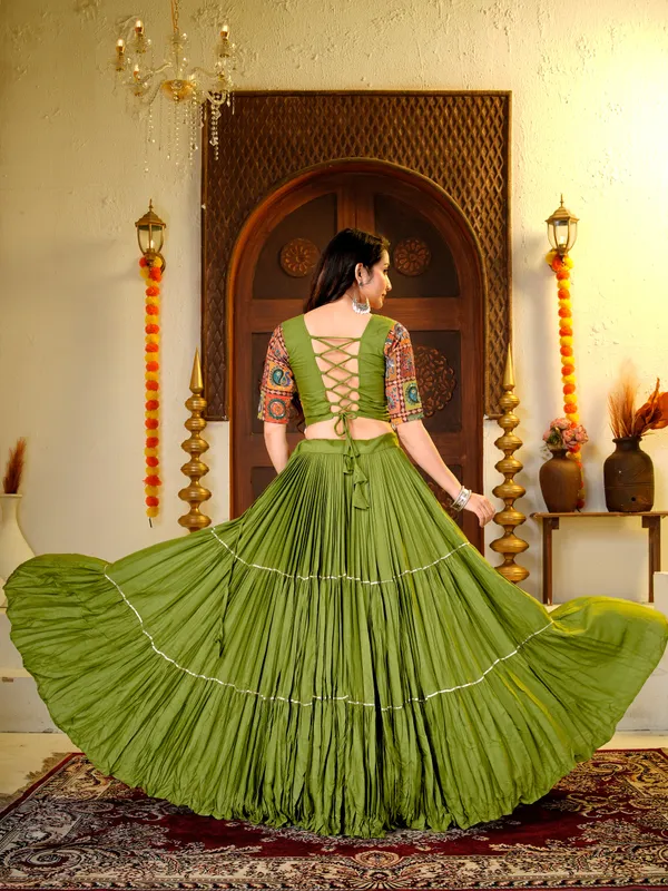 Elegant_Green_Lehenga_Choli_with_Multicolor_Embroidered_Work_Blouse