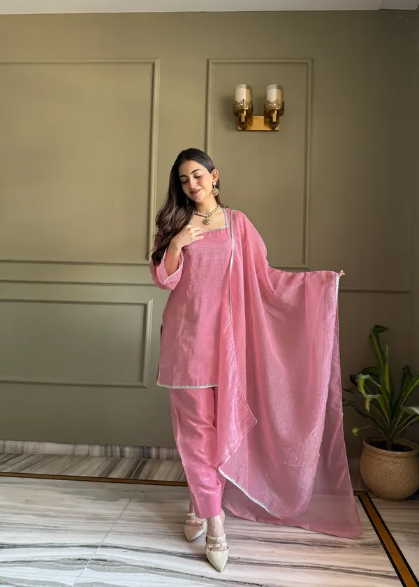Elegant_Pink_Angrakha_Kurti_Set_with_Salwar_&_Dupatta