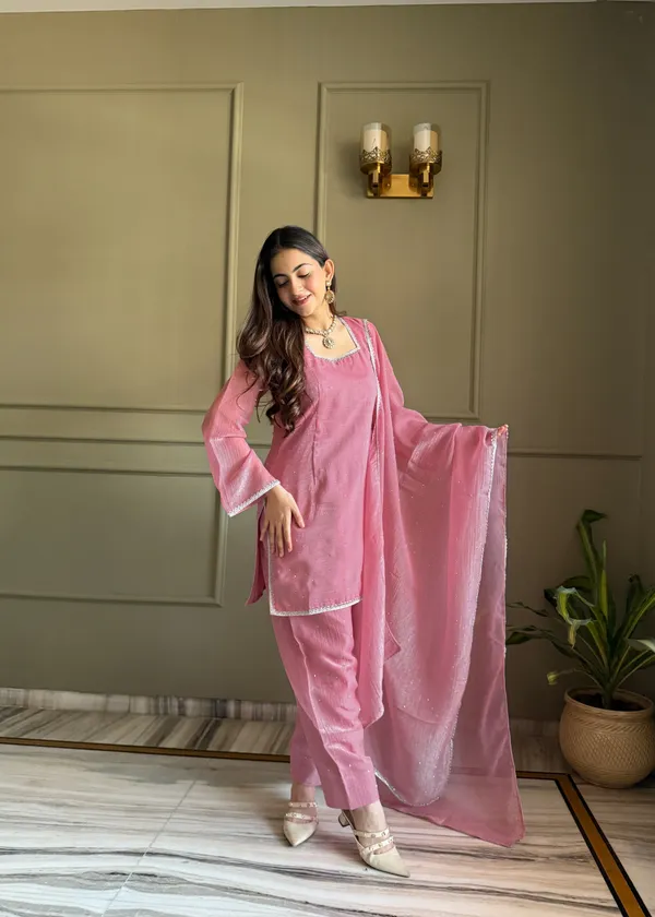 Elegant_Pink_Angrakha_Kurti_Set_with_Salwar_&_Dupatta