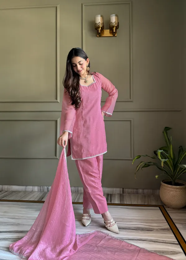 Elegant_Pink_Angrakha_Kurti_Set_with_Salwar_&_Dupatta