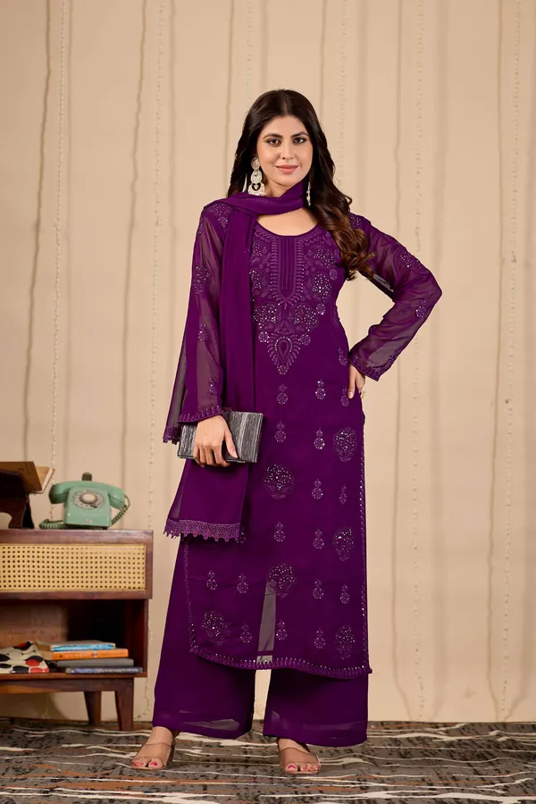 Elegant_Purple_Georgette_Lucknowi_Chikankari_Salwar_Suit_Set_with_Sequins_&_Dupatta