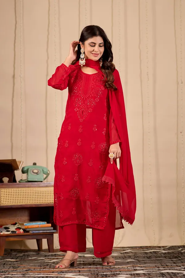 Elegant_Red_Georgette_Lucknowi_Chikankari_Salwar_Suit_Set_with_Sequins_&_Dupatta