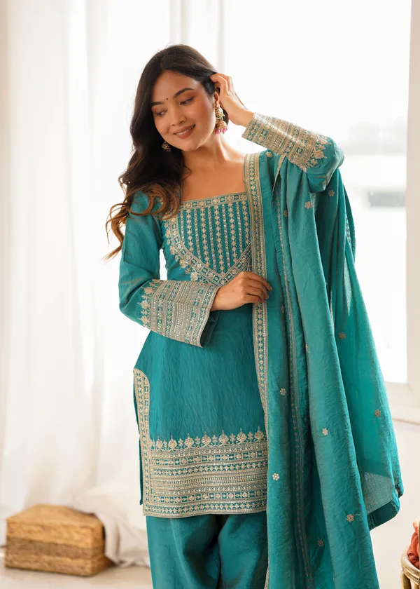 Elegant_Sea_Green_Gold-Embroidered_Salwar_Suit_Set_with_Dupatta