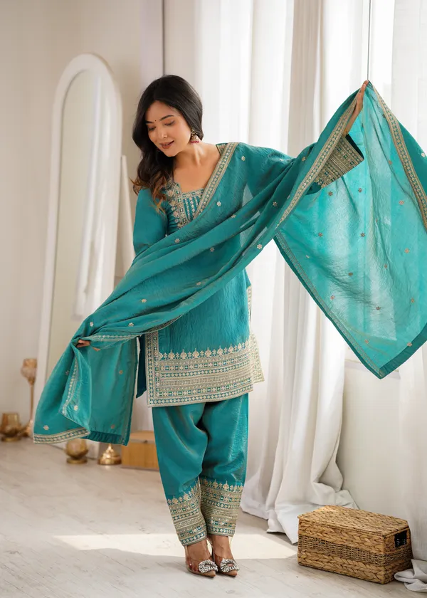 Elegant_Sea_Green_Gold-Embroidered_Salwar_Suit_Set_with_Dupatta