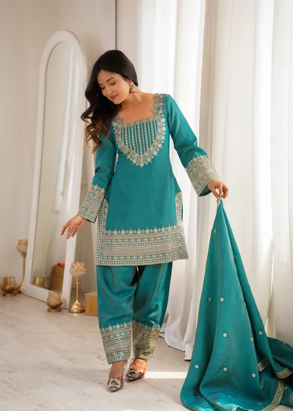 Elegant_Sea_Green_Gold-Embroidered_Salwar_Suit_Set_with_Dupatta