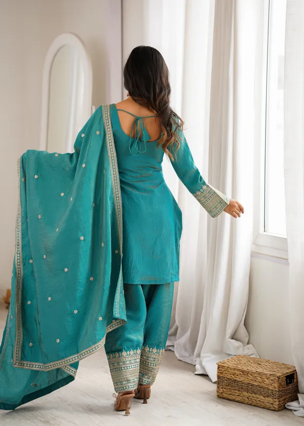Elegant_Sea_Green_Gold-Embroidered_Salwar_Suit_Set_with_Dupatta