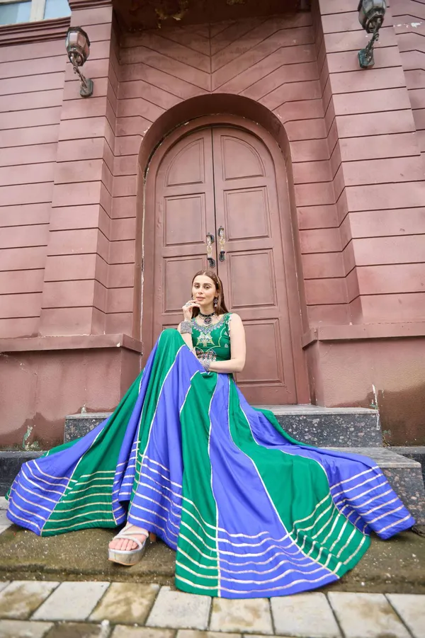 Emerald_Green_&_Royal_Blue_Designer_Lehenga_Choli_with_Handcrafted_Mirror_Work