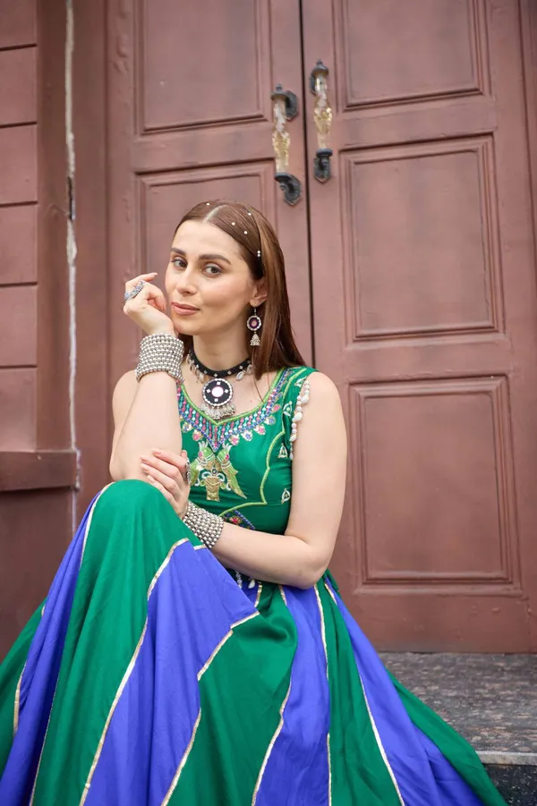 Emerald_Green_&_Royal_Blue_Designer_Lehenga_Choli_with_Handcrafted_Mirror_Work