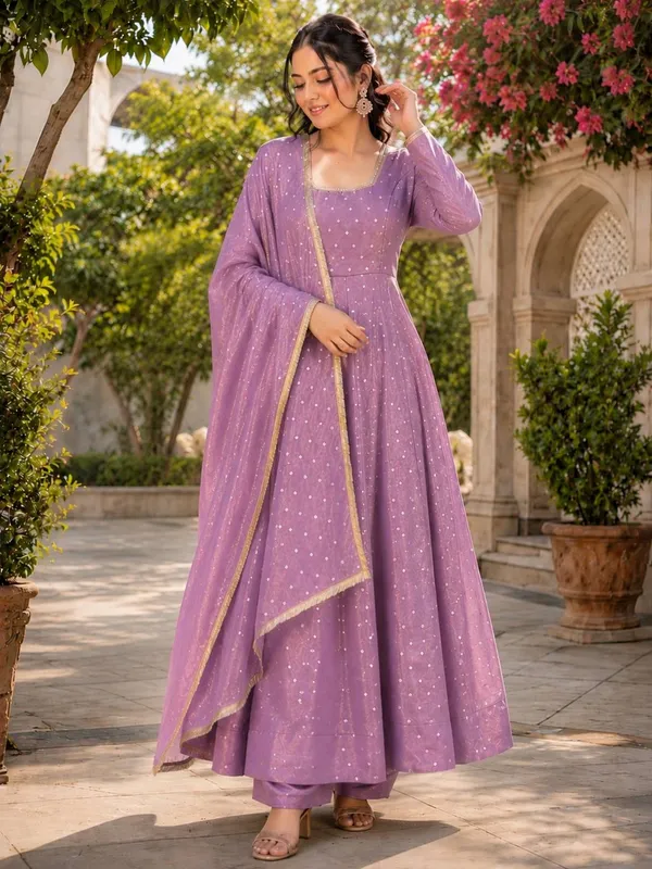 Lavender_Printed_Anarkali_Suit_Set_with_Matching_Dupatta