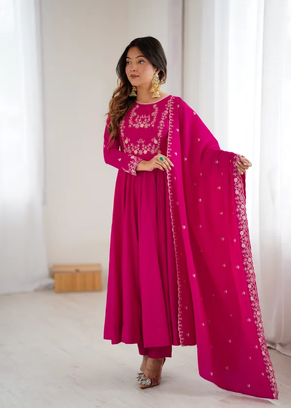 Magenta_Embroidered_Anarkali_Suit_with_Matching_Dupatta