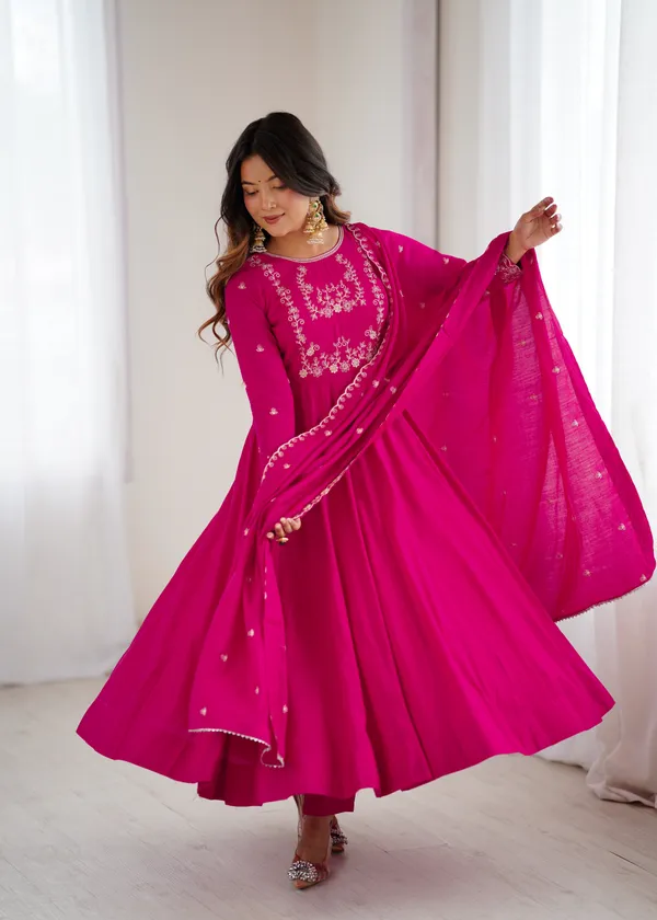 Magenta_Embroidered_Anarkali_Suit_with_Matching_Dupatta