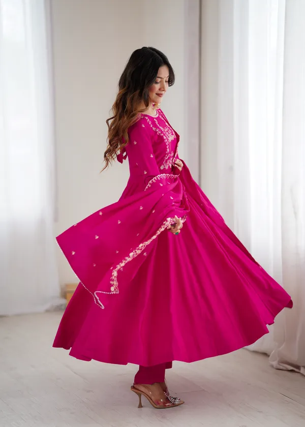 Magenta_Embroidered_Anarkali_Suit_with_Matching_Dupatta