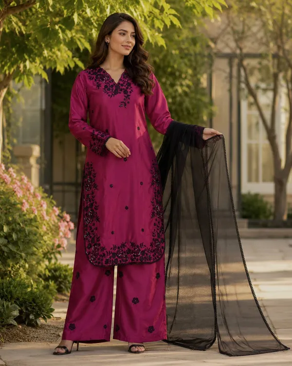 Magenta_Embroidered_Silk_Kurta_Set_with_Dupatta