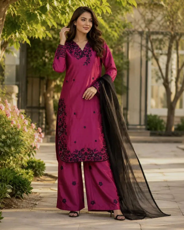 Magenta_Embroidered_Silk_Kurta_Set_with_Dupatta