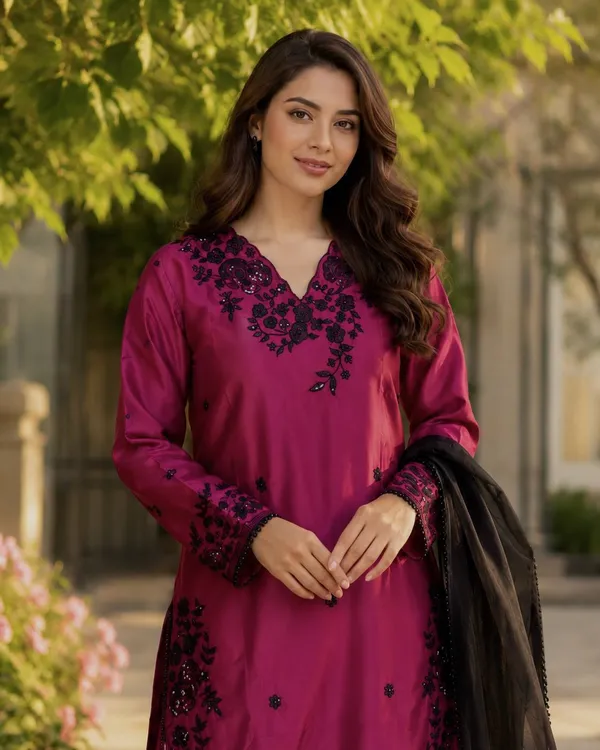 Magenta_Embroidered_Silk_Kurta_Set_with_Dupatta
