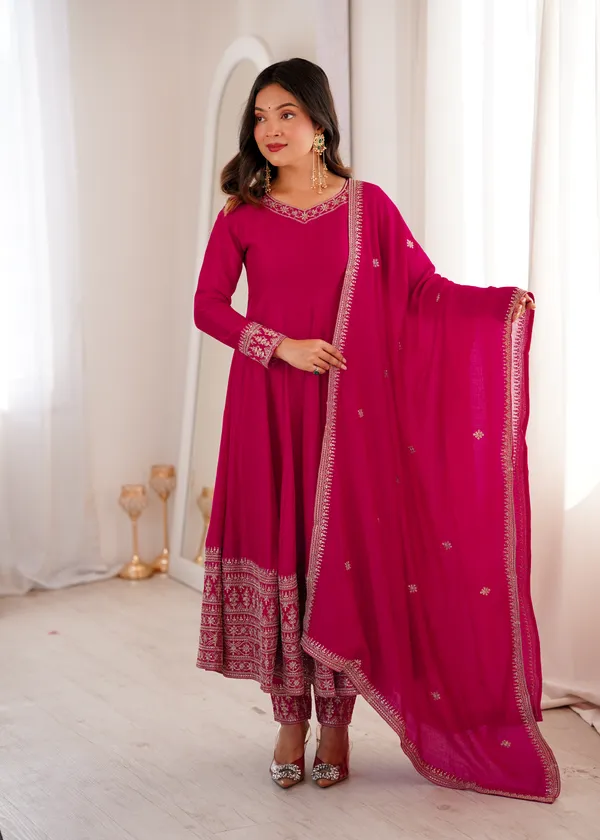 Magenta_Pink_Embroidered_Anarkali_Suit_Set_with_Dupatta