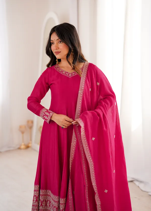 Magenta_Pink_Embroidered_Anarkali_Suit_Set_with_Dupatta