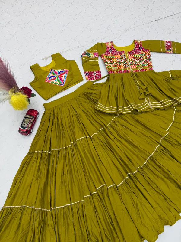 Mustard_Embroidered_Lehenga_Choli_with_Koti