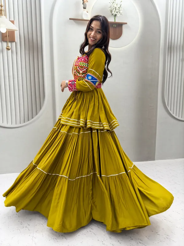 Mustard_Embroidered_Lehenga_Choli_with_Koti