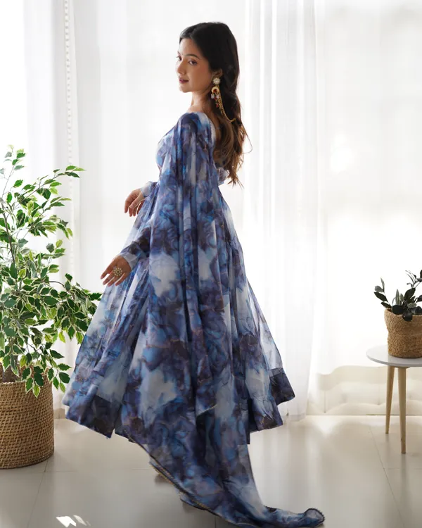 Navy_Blue_Marble_Print_Anarkali_Suit_Set_with_Organza_Dupatta