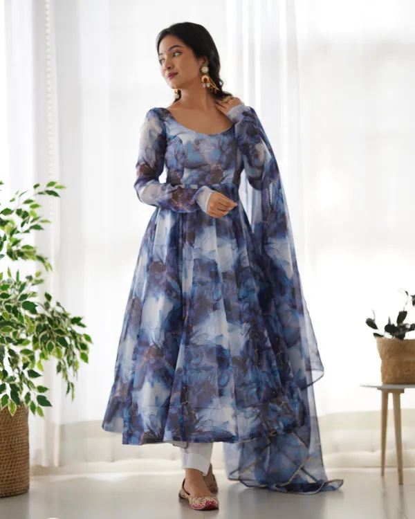 Navy_Blue_Marble_Print_Anarkali_Suit_Set_with_Organza_Dupatta