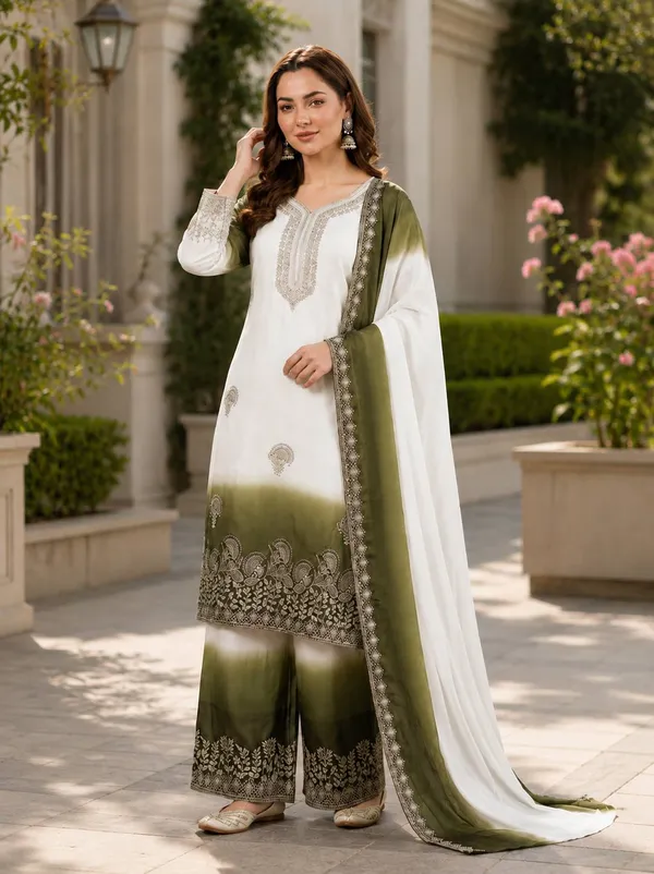 Off-White_and_Mehendi_Dual-Tone_Embroidered_Salwar_Suit_Set