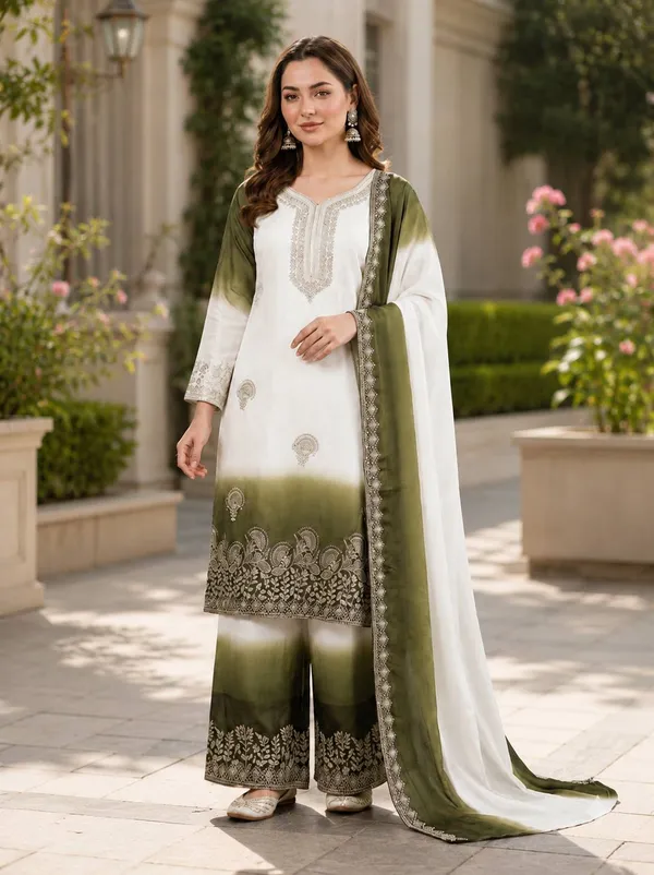 Off-White_and_Mehendi_Dual-Tone_Embroidered_Salwar_Suit_Set