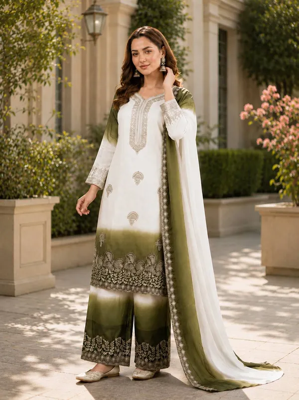 Off-White_and_Mehendi_Dual-Tone_Embroidered_Salwar_Suit_Set