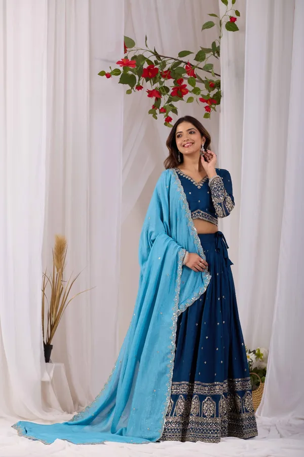 Royal_Blue_&_Sky_Blue_Embroidered_Lehenga_Choli_with_Dupatta