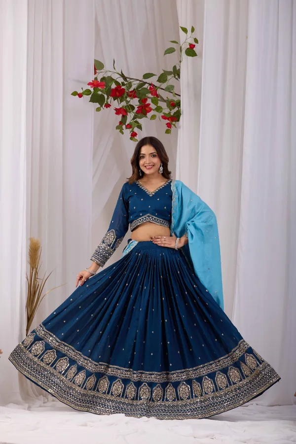Royal_Blue_&_Sky_Blue_Embroidered_Lehenga_Choli_with_Dupatta