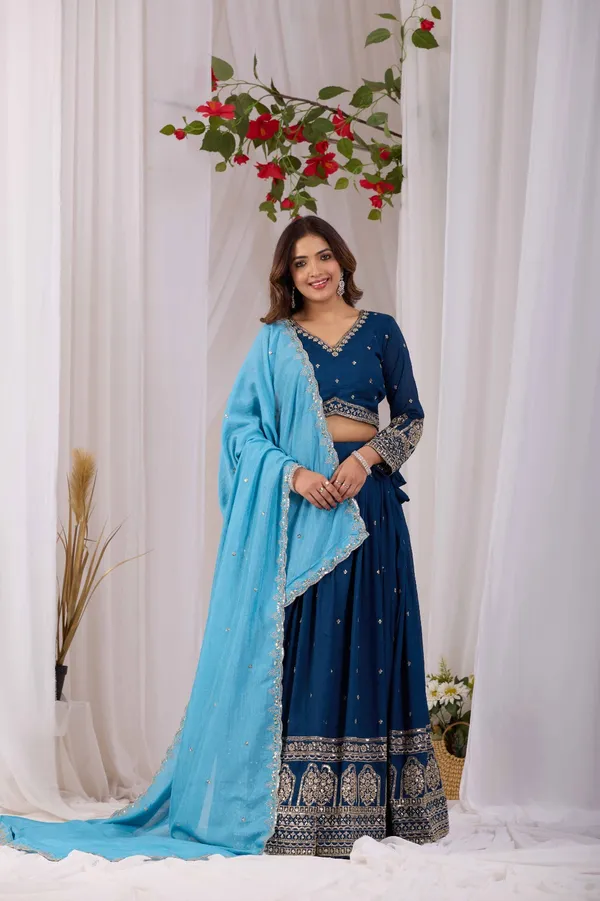 Royal_Blue_&_Sky_Blue_Embroidered_Lehenga_Choli_with_Dupatta