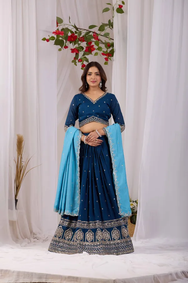 Royal_Blue_&_Sky_Blue_Embroidered_Lehenga_Choli_with_Dupatta
