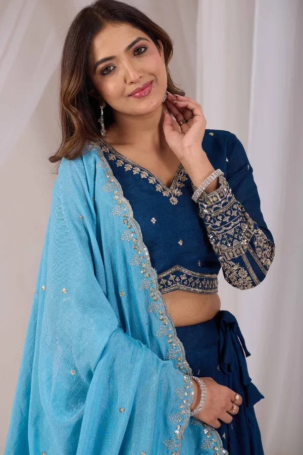 Royal_Blue_&_Sky_Blue_Embroidered_Lehenga_Choli_with_Dupatta