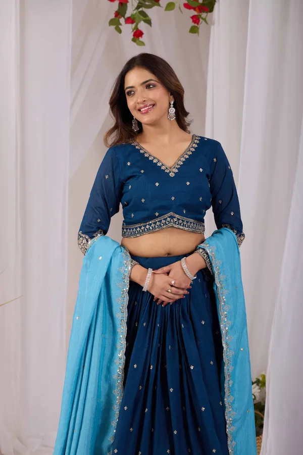 Royal_Blue_&_Sky_Blue_Embroidered_Lehenga_Choli_with_Dupatta