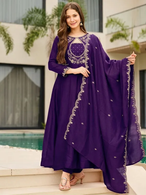 Royal_Purple_Embroidered_Anarkali_Kurta_Set_with_Dupatta