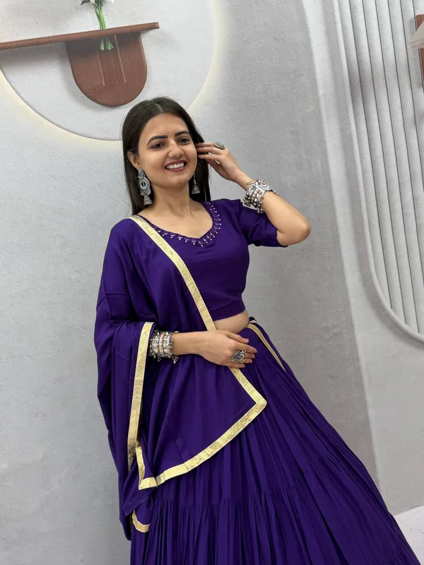 Royal_Purple_Mirror_Work_Choli_with_Pleated_Lehenga_&_Dupatta
