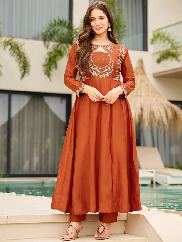 Rust_Orange_Embroidered_Anarkali_Kurta_Set_with_Dupatta