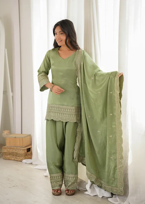 Sage_Green_Embroidered_Silk_Kurta_Set_with_Scalloped_Dupatta