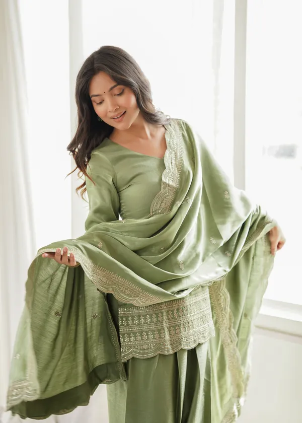 Sage_Green_Embroidered_Silk_Kurta_Set_with_Scalloped_Dupatta