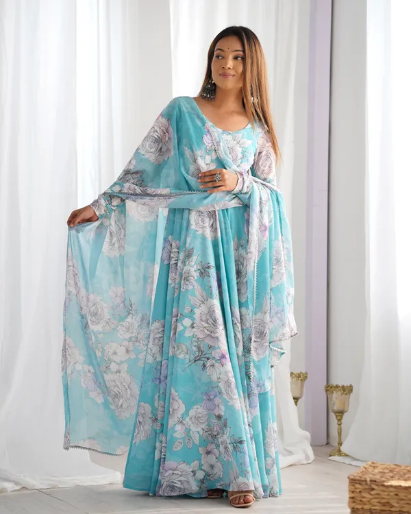Sky_Blue_Floral_Print_Organza_Anarkali_Gown_with_Matching_Dupatta_Set