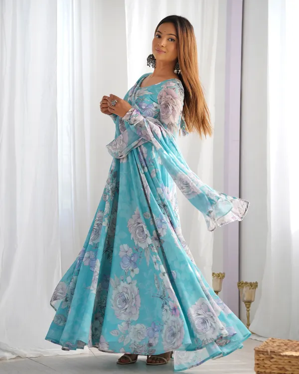Sky_Blue_Floral_Print_Organza_Anarkali_Gown_with_Matching_Dupatta_Set