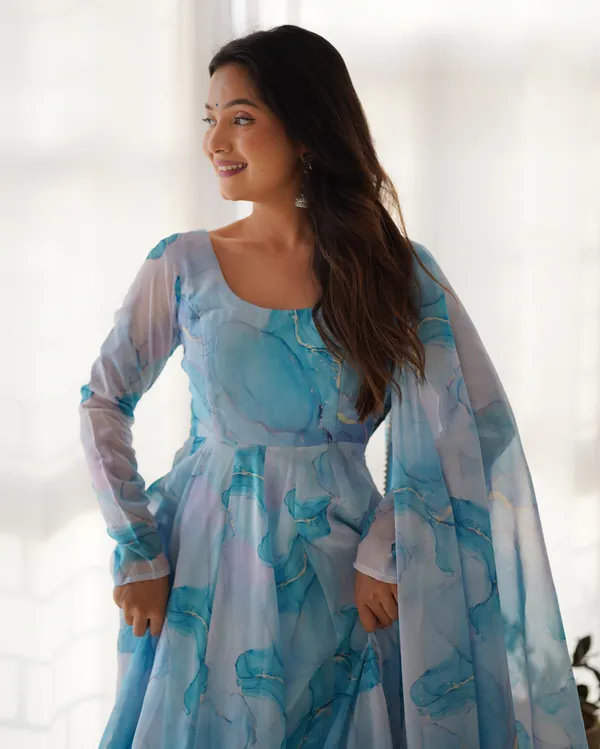 Sky_Blue_Marble_Print_Anarkali_Suit_Set_with_Organza_Dupatta