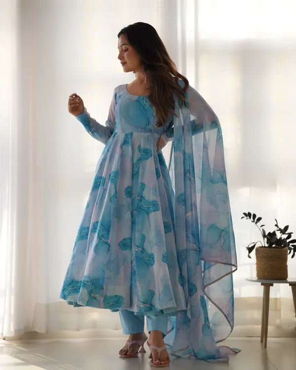Sky_Blue_Marble_Print_Anarkali_Suit_Set_with_Organza_Dupatta
